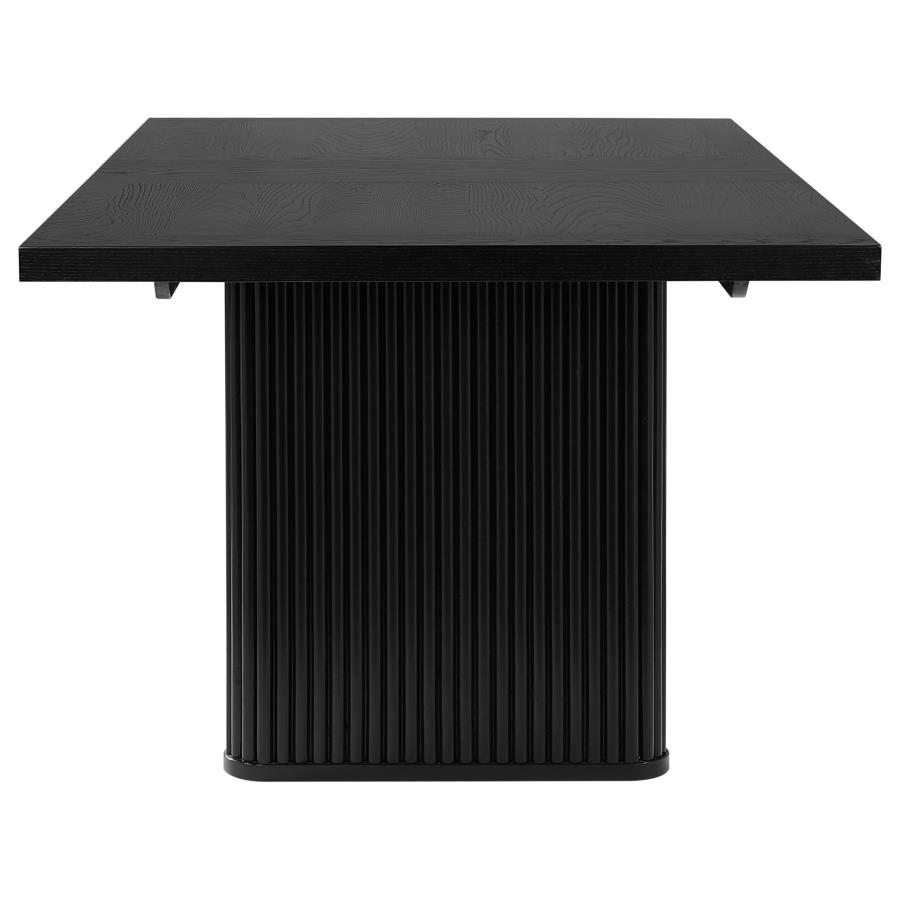 (image for) Catherine Rectangular 84-inch Wood Dining Table Black