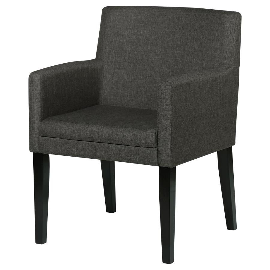 (image for) Catherine Upholstered Dining Arm Chair Grey (Set of 2)