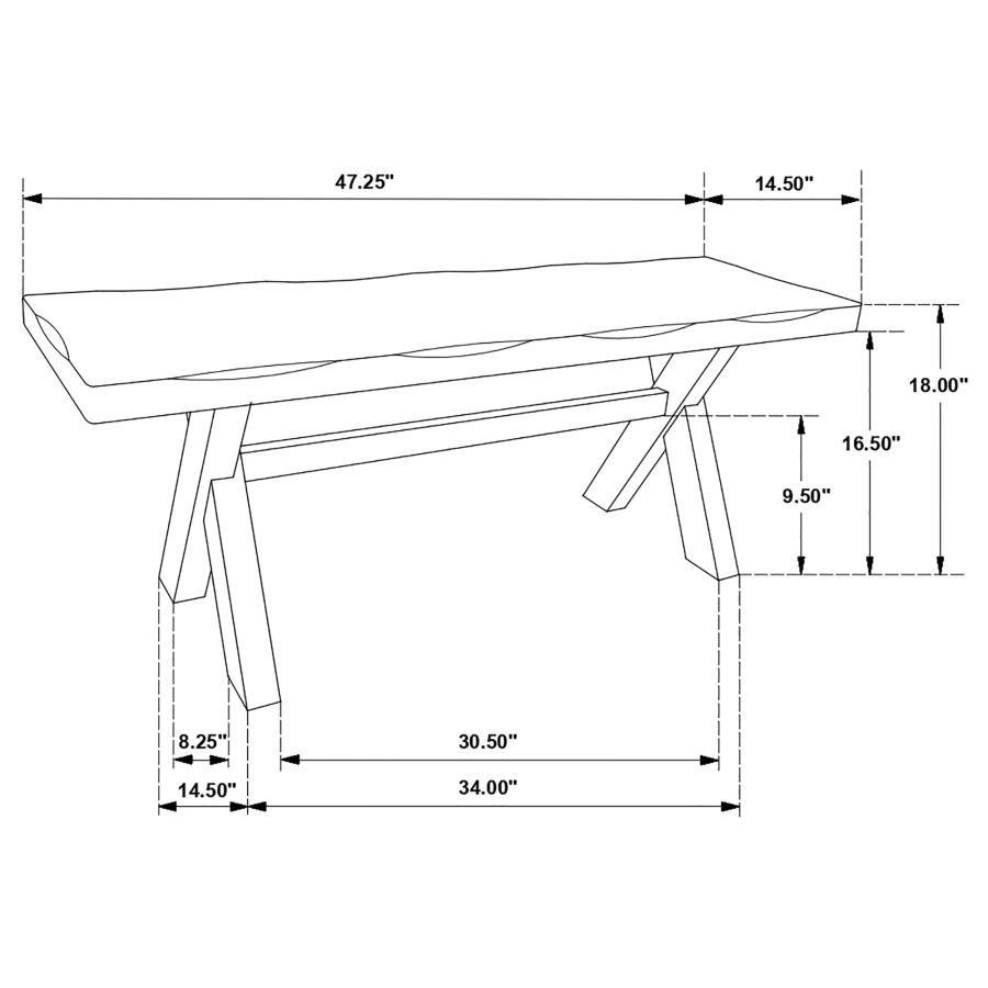 (image for) Alston 6-piece Rectangular Dining Table Set Knotty Nutmeg