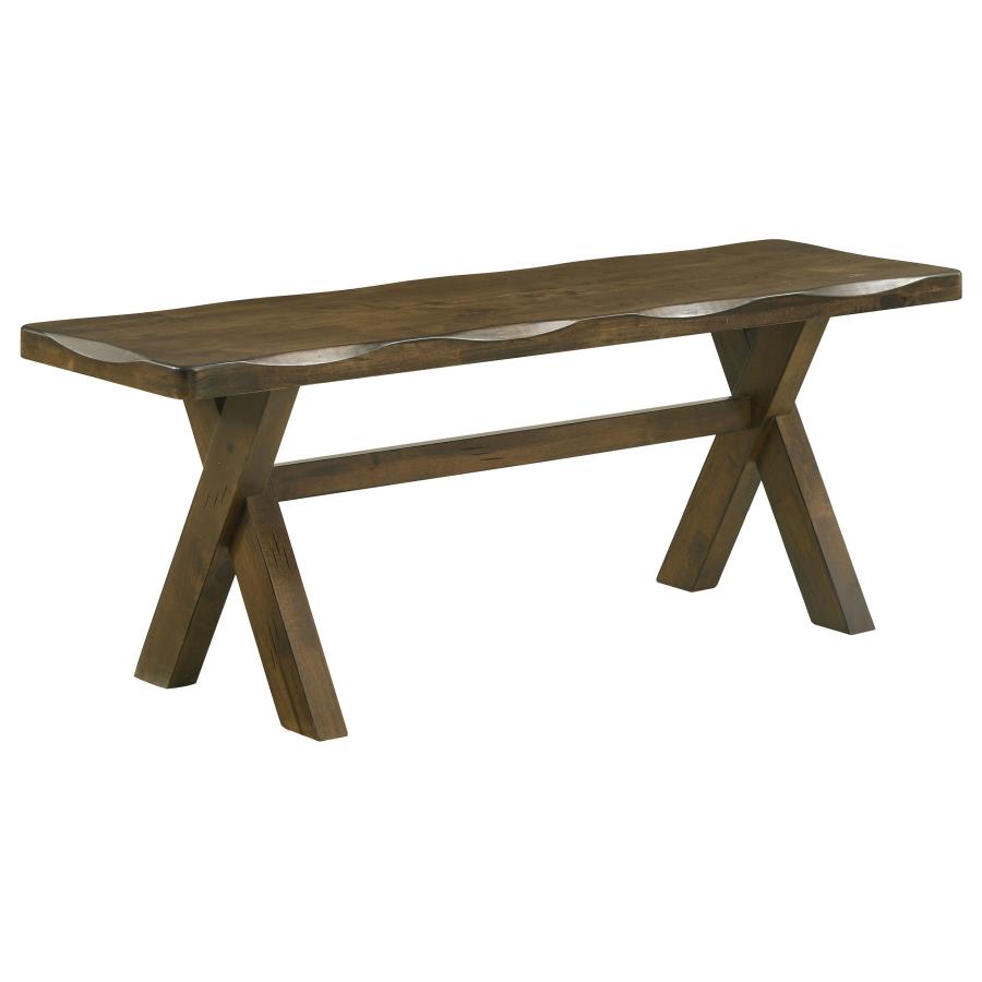 (image for) Alston Wood Dining Bench Knotty Nutmeg