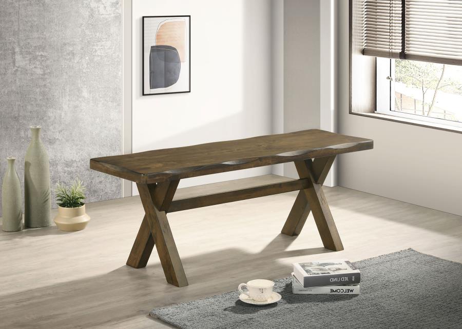 (image for) Alston Wood Dining Bench Knotty Nutmeg