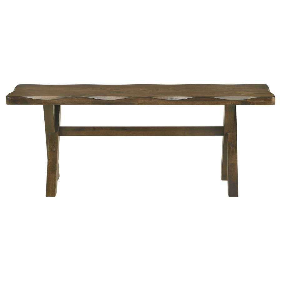 (image for) Alston Wood Dining Bench Knotty Nutmeg