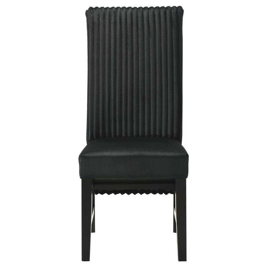 (image for) Barrand Upholstered Dining Side Chair Black (Set of 2)