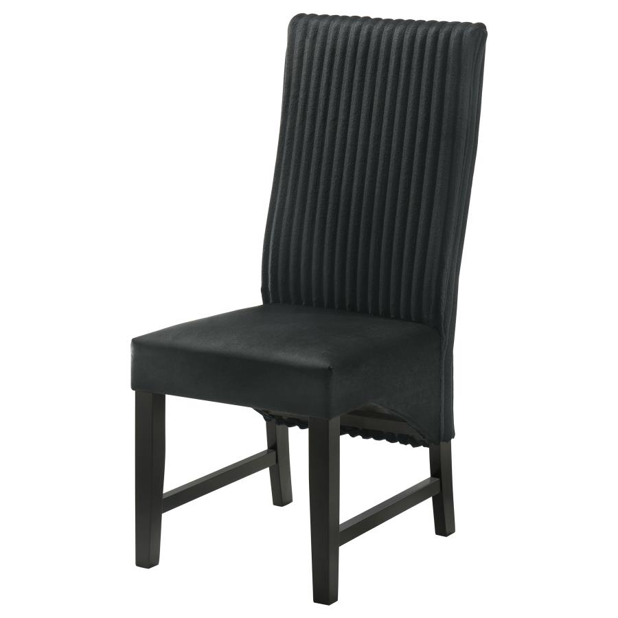 (image for) Barrand Upholstered Dining Side Chair Black (Set of 2)