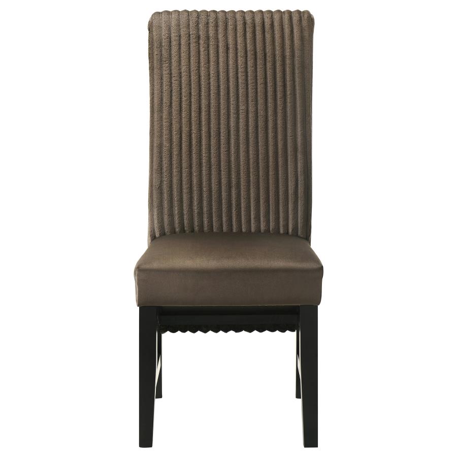 (image for) Barrand Upholstered Dining Side Chair Chocolate (Set of 2)