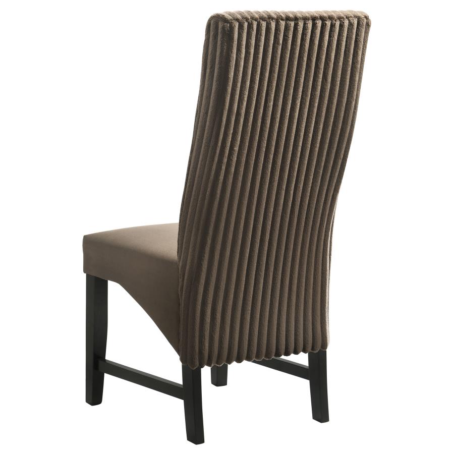 (image for) Barrand Upholstered Dining Side Chair Chocolate (Set of 2)