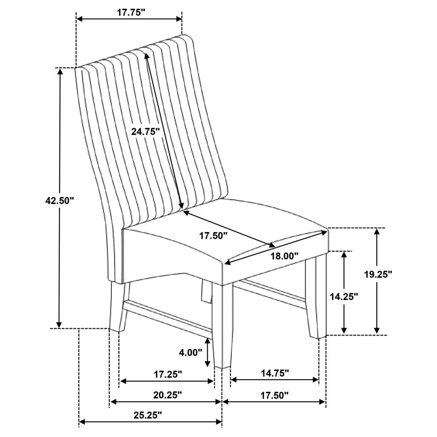 (image for) Barrand Upholstered Dining Side Chair Grey (Set of 2)