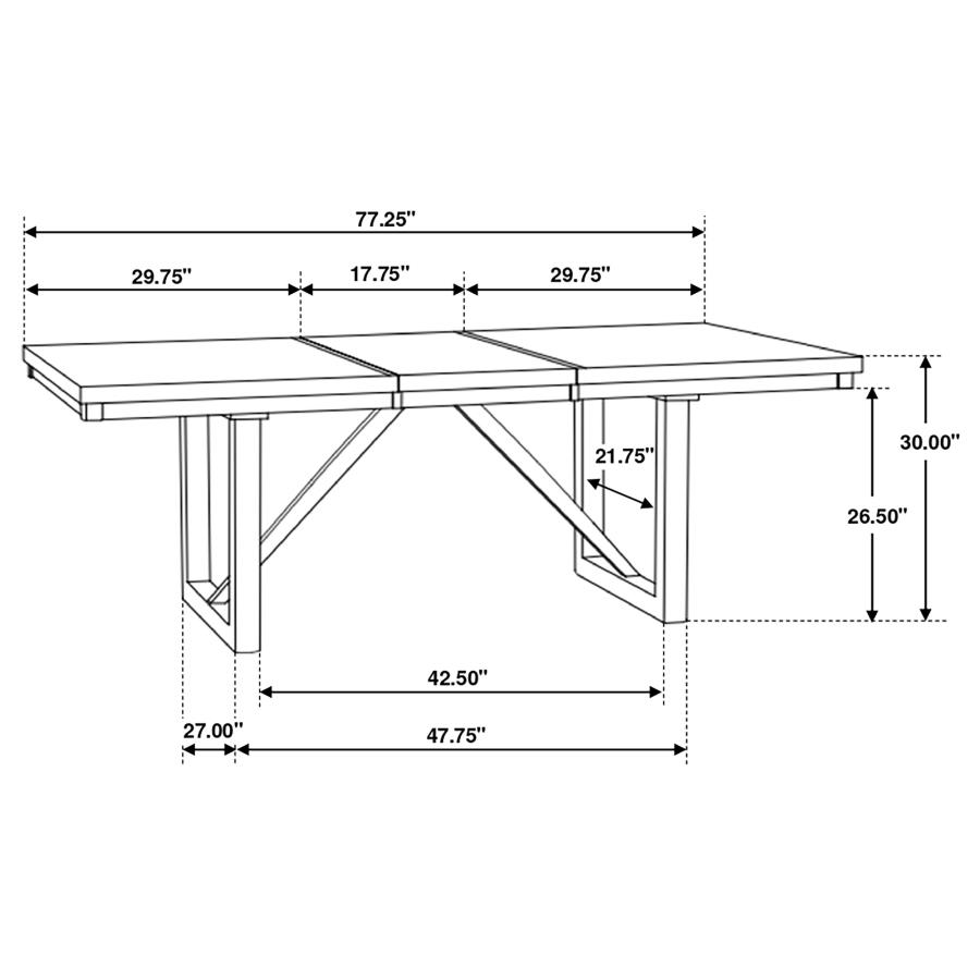 (image for) Spring Creek 5-piece Rectangular Dining Table Set Chocolate