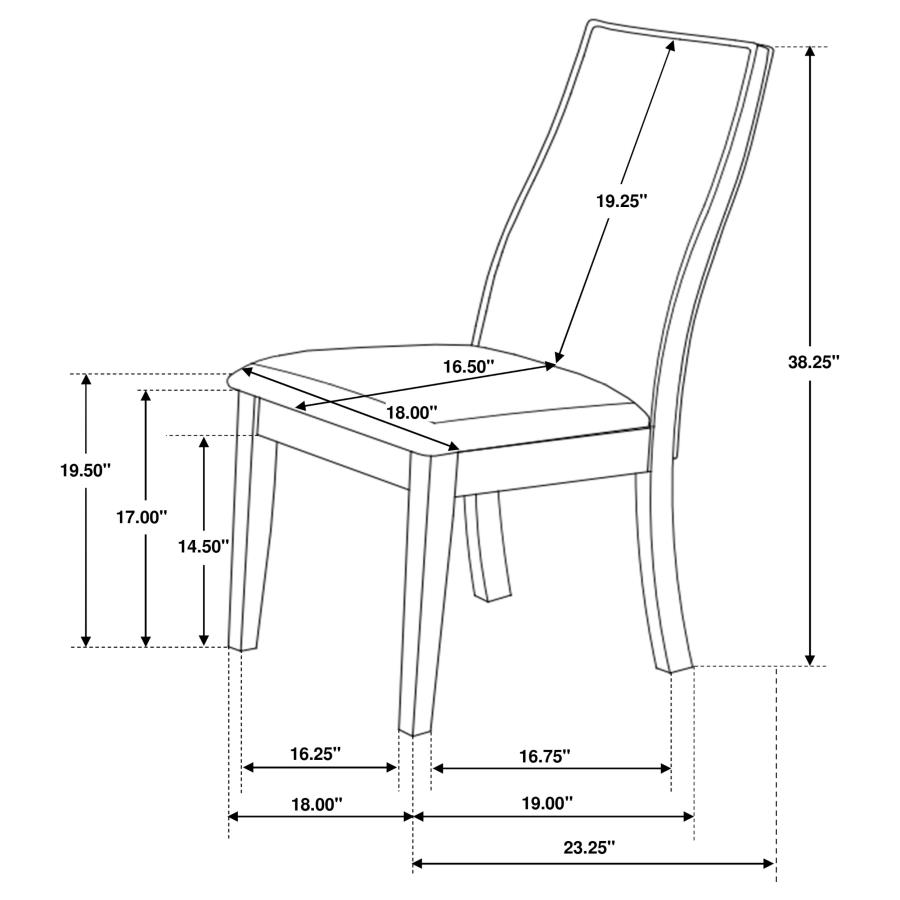 (image for) Spring Creek Upholstered Dining Chair Chocolate (Set of 2)