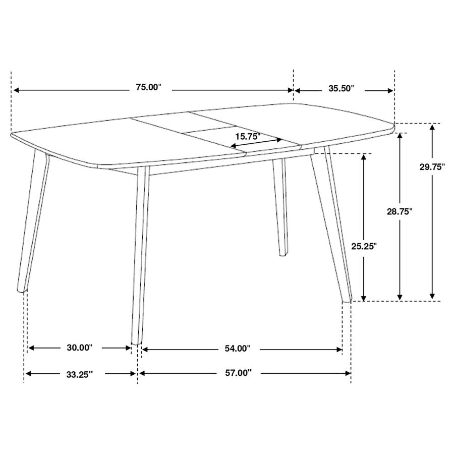 (image for) Redbridge 5-piece Rectangular Dining Set Natural Walnut