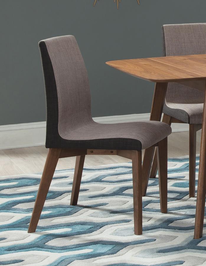 (image for) Redbridge Upholstered Dining Side Chair Walnut (Set of 2)