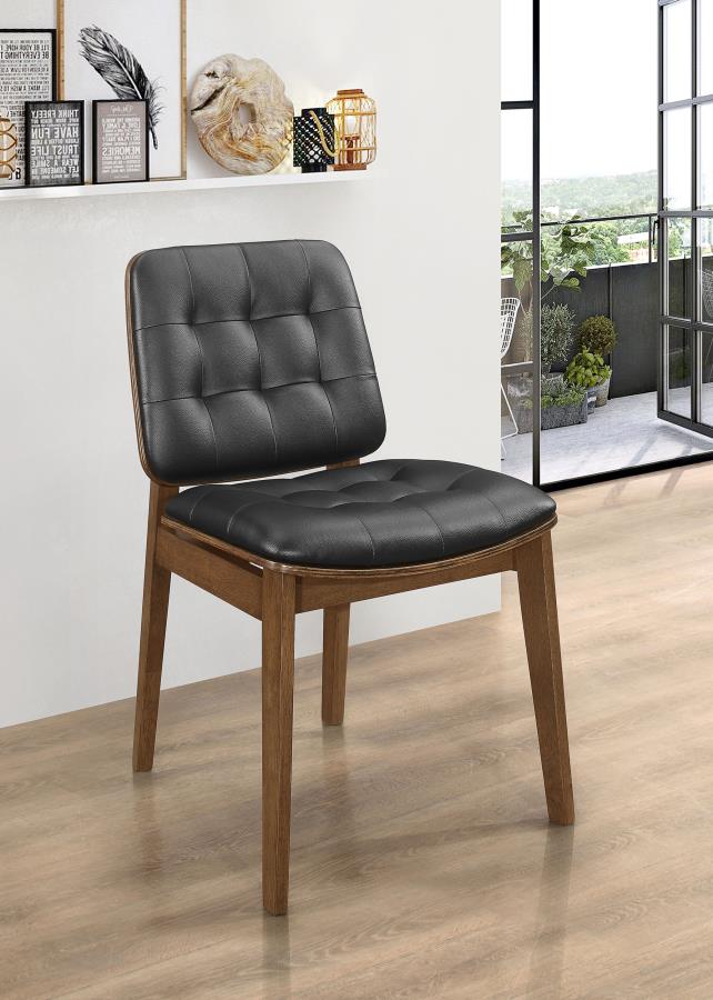 (image for) Redbridge Upholstered Dining Side Chair Walnut (Set of 2)