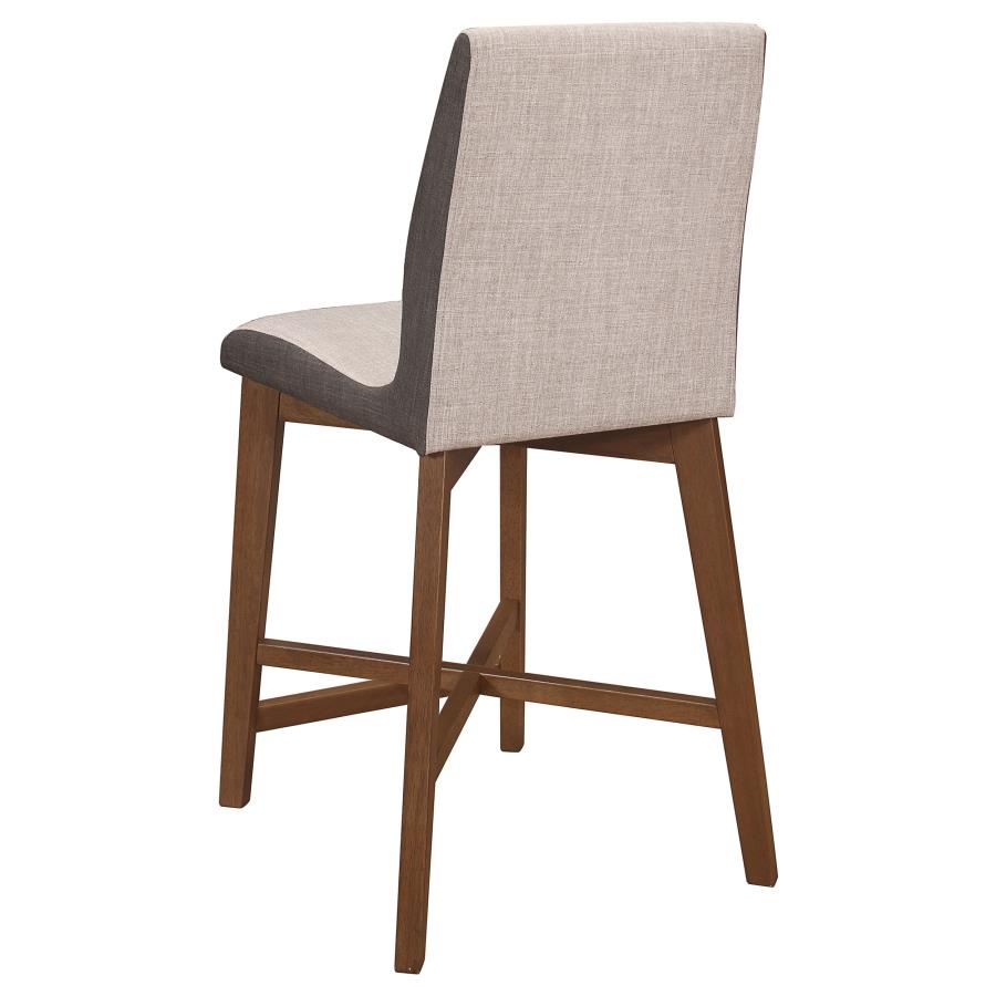 (image for) Logan Fabric Upholstered Counter Chair Grey (Set of 2)