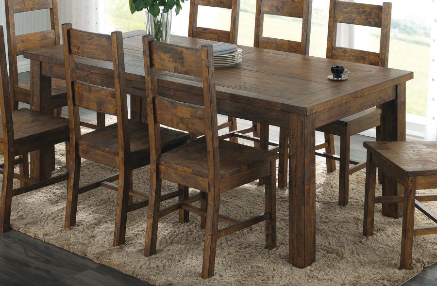 (image for) Coleman Rectangular 79-inch Dining Table Rustic Golden Brown