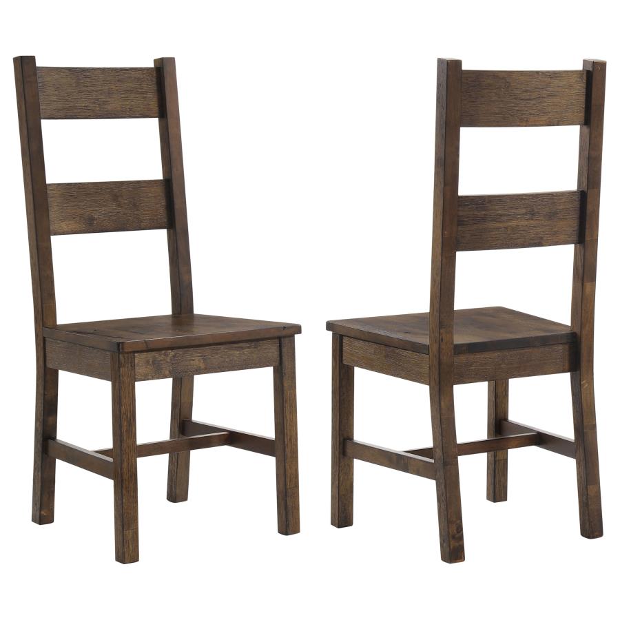 (image for) Coleman Dining Side Chair Rustic Golden Brown (Set of 2) - Click Image to Close