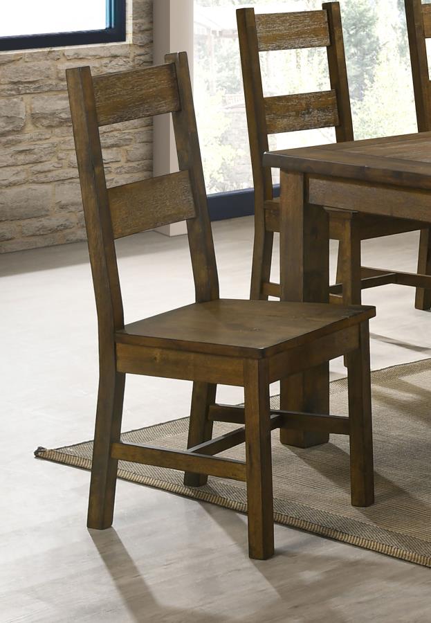 (image for) Coleman Dining Side Chair Rustic Golden Brown (Set of 2)