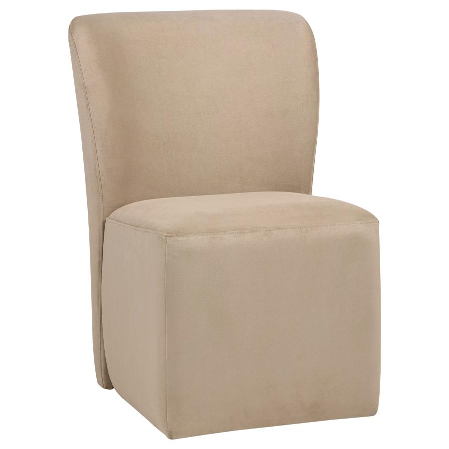 (image for) Jaelynn Upholstered Parsons Dining Side Chair Tan (Set of 2)