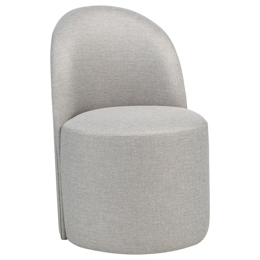 (image for) Aubrey Upholstered Barrel Dining Side Chair Beige (Set of 2)