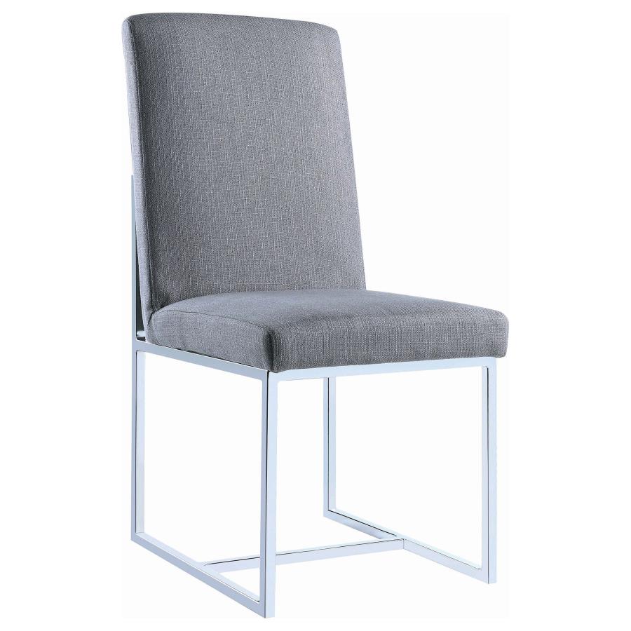 (image for) Mackinnon Upholstered Dining Side Chair Grey (Set of 2)