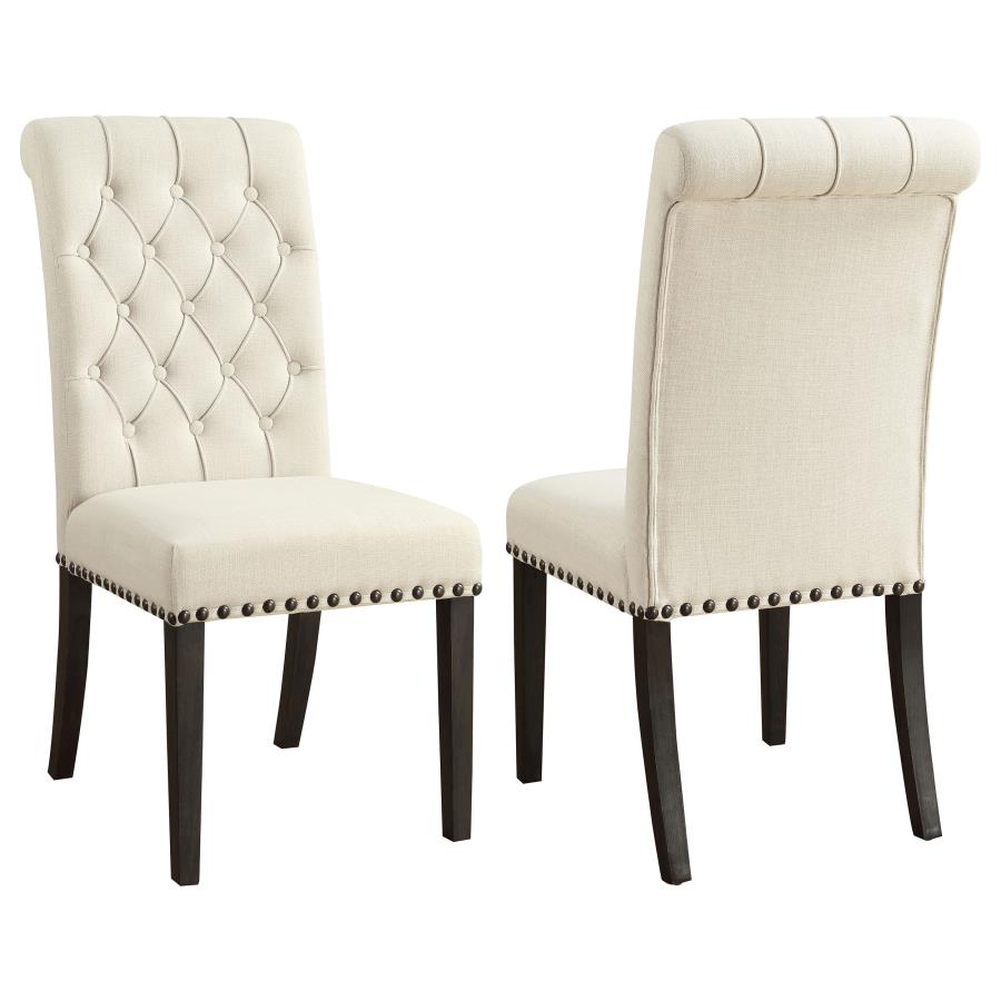 (image for) Alana Fabric Upholstered Dining Side Chair Beige (Set of 2)