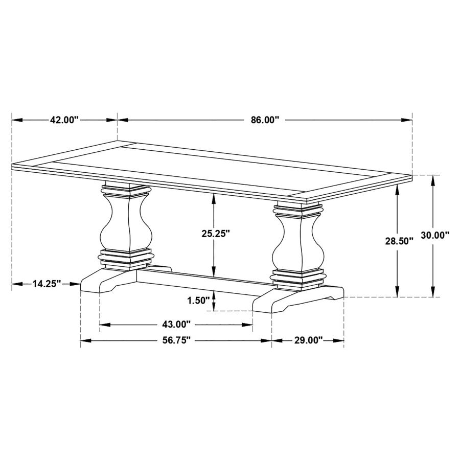 (image for) Parkins 7-piece Rectangular Dining Table Set Rustic Espresso