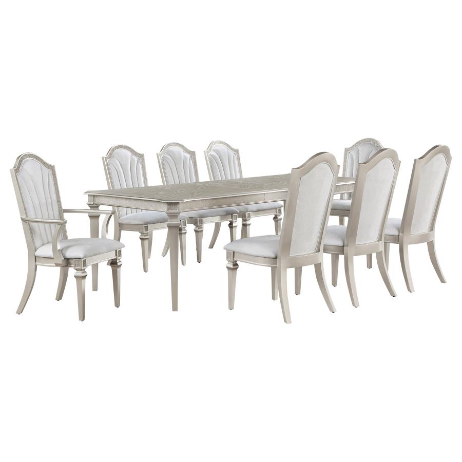 (image for) Evangeline 9-piece Extension Leaf Dining Set Silver Oak