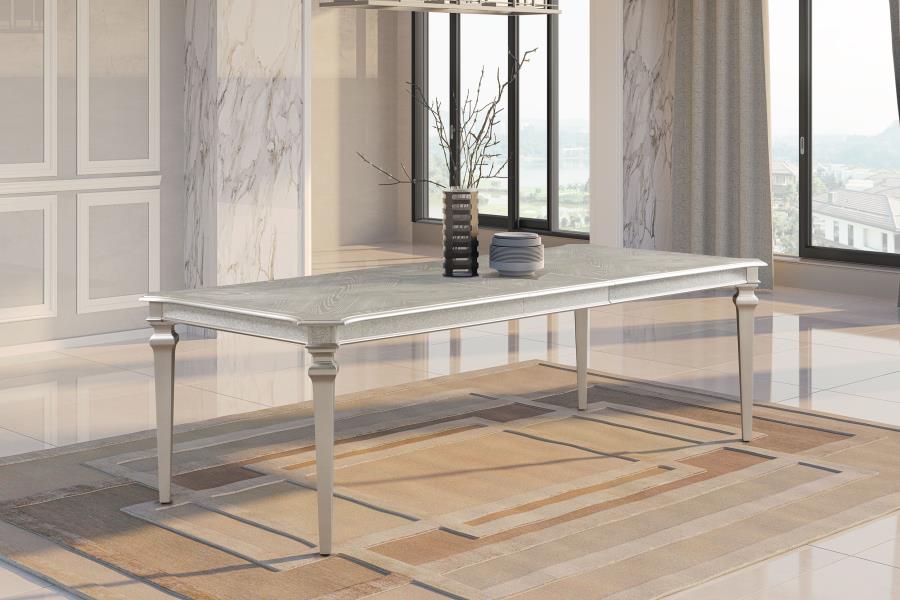 (image for) Evangeline 96-inch Extension Leaf Dining Table Silver Oak