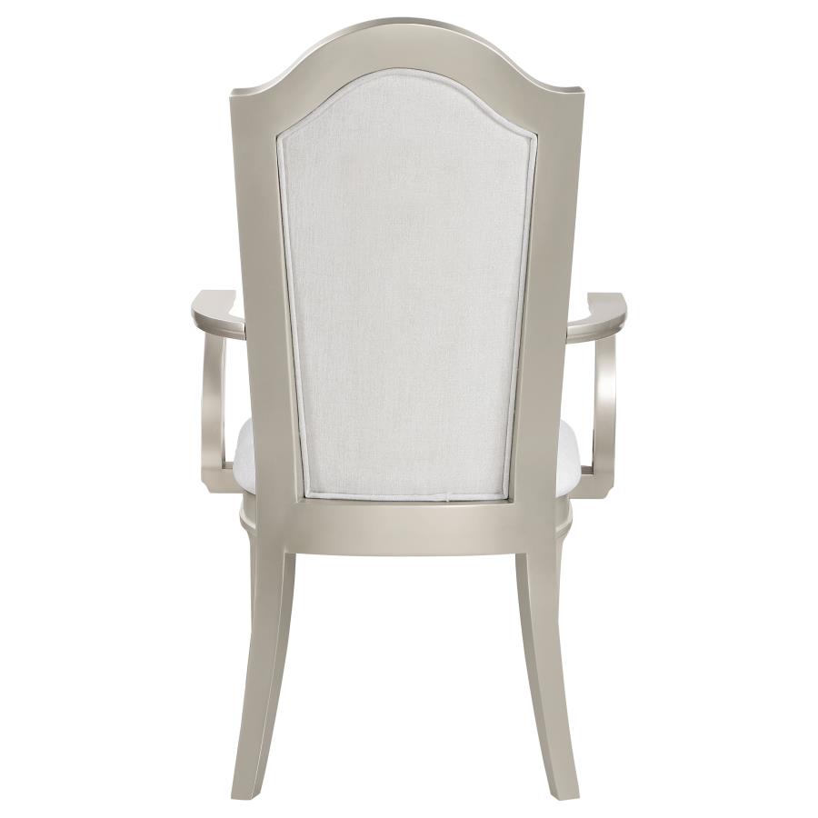 (image for) Evangeline Wood Dining Arm Chair Silver Oak (Set of 2)