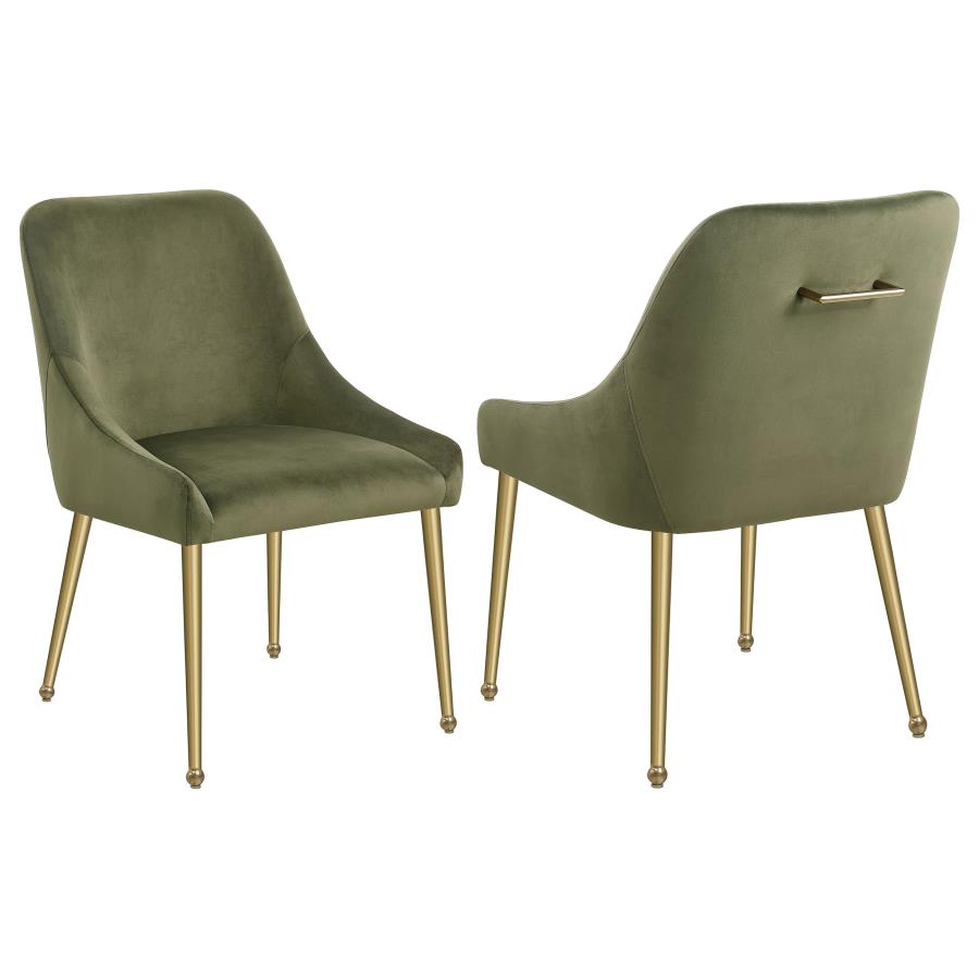 (image for) Mayette Upholstered Dining Side Chair Olive (Set of 2)