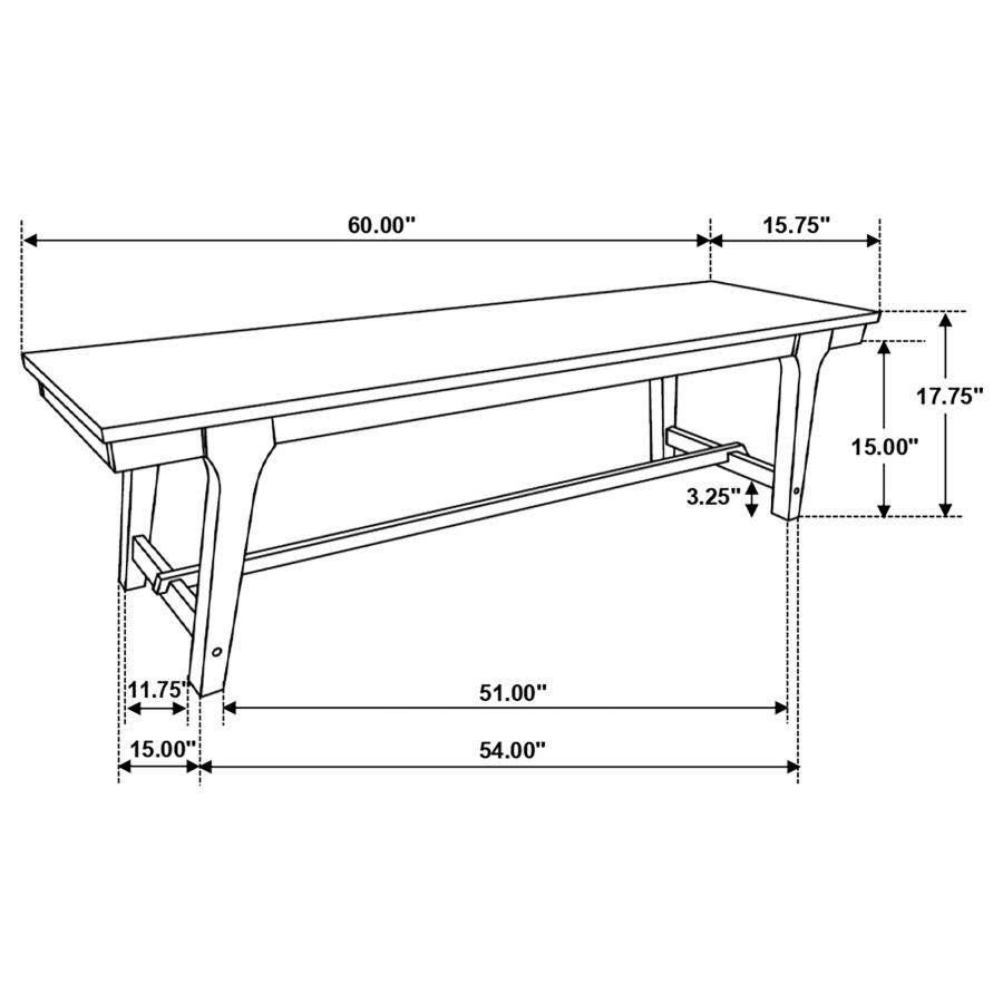 (image for) Reynolds 6-piece Rectangular Dining Table Set Brown Oak