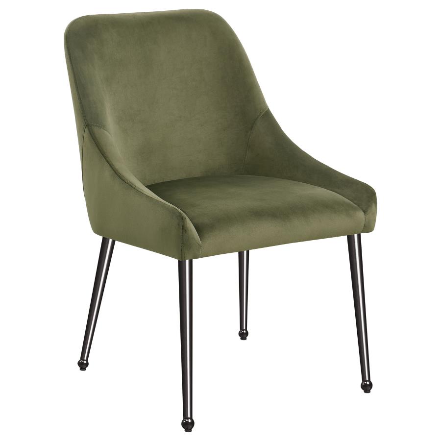 (image for) Mayette Upholstered Dining Side Chair Olive (Set of 2)