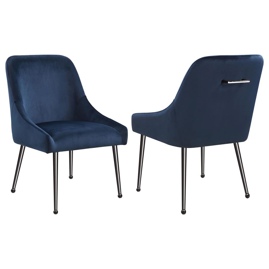 (image for) Mayette Upholstered Dining Side Chair Blue (Set of 2)