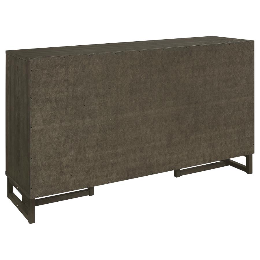 (image for) Kelly 3-drawer Storage Dining Sideboard Buffet Dark Grey