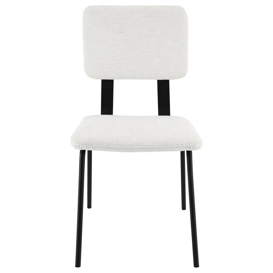 (image for) Calla Fabric Upholstered Dining Side Chair White (Set of 2)