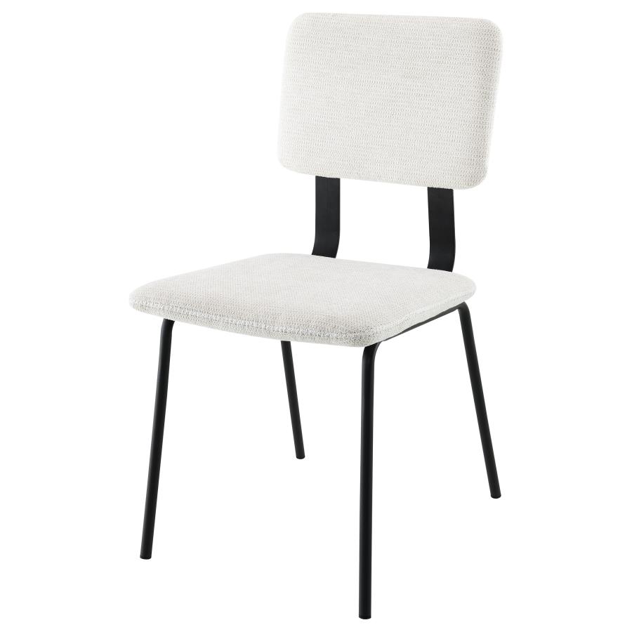 (image for) Calla Fabric Upholstered Dining Side Chair White (Set of 2)