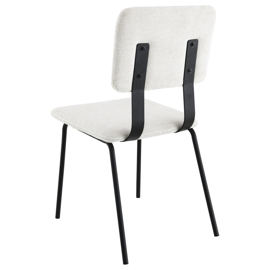 (image for) Calla Fabric Upholstered Dining Side Chair White (Set of 2)