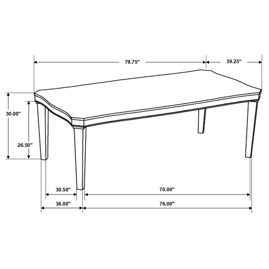 (image for) Ronnie 5-piece Rectangular Dining Table Set Rustic Cream