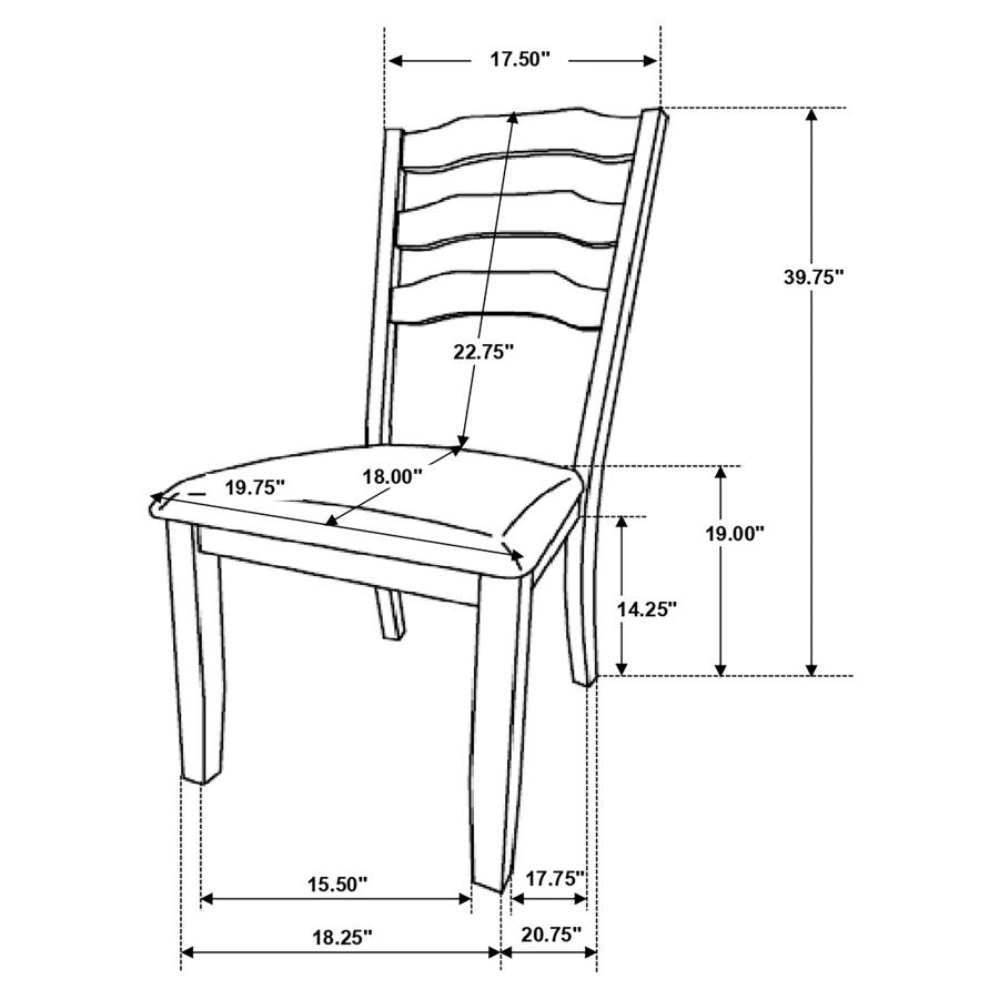 (image for) Ronnie Wood Dining Side Chair Rustic Cream (Set of 2)