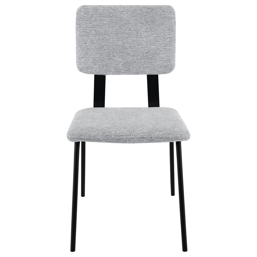 (image for) Calla Fabric Upholstered Dining Side Chair Grey (Set of 2)