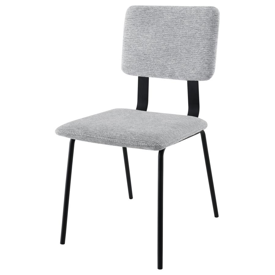 (image for) Calla Fabric Upholstered Dining Side Chair Grey (Set of 2)