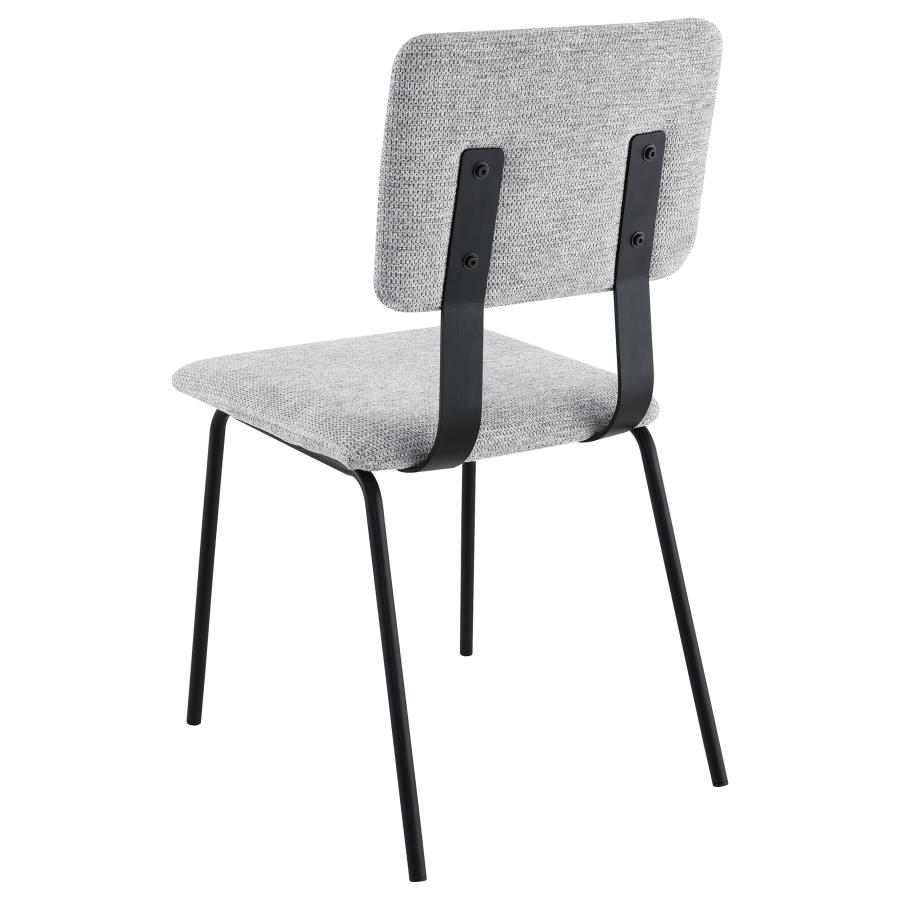 (image for) Calla Fabric Upholstered Dining Side Chair Grey (Set of 2)