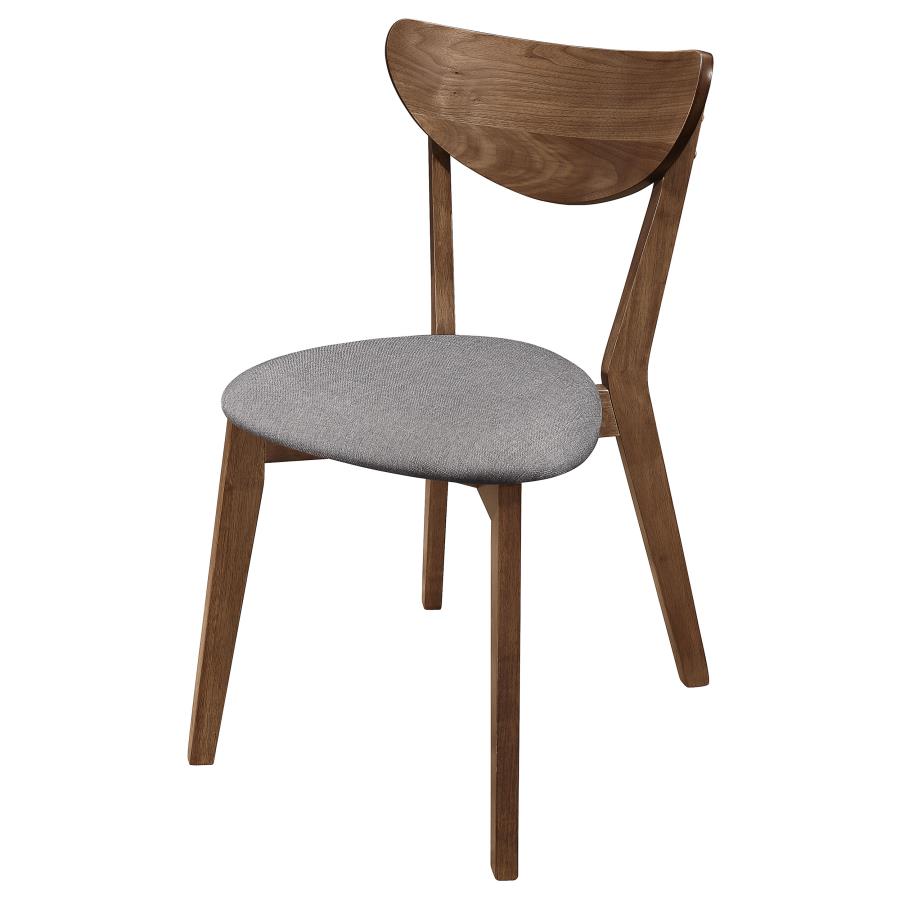 (image for) Alfredo Dining Side Chair Grey and Natural Walnut (Set of 2)