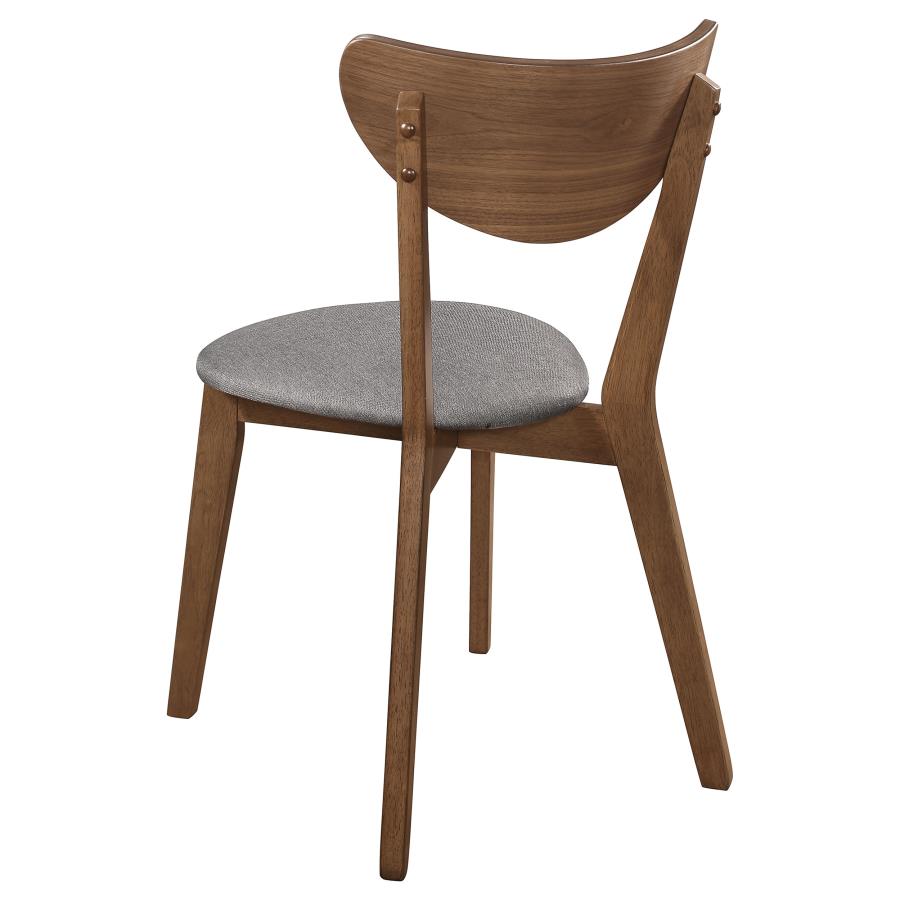 (image for) Alfredo Dining Side Chair Grey and Natural Walnut (Set of 2)