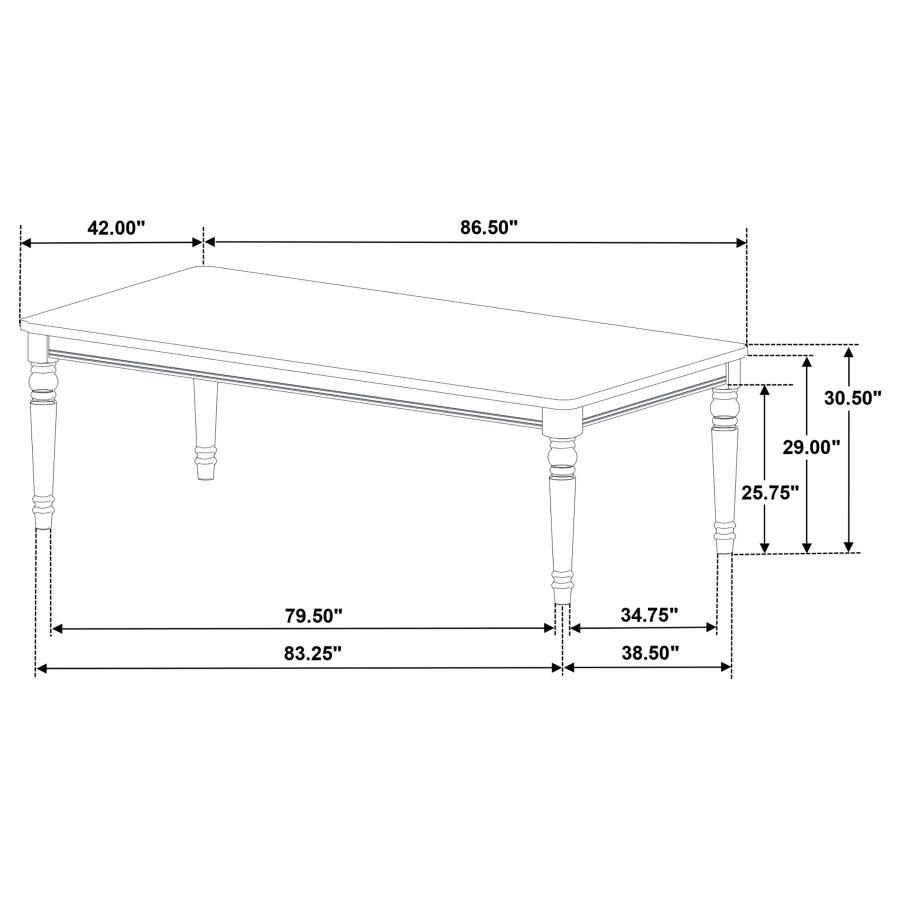 (image for) Willowbrook 5-piece Rectangular Dining Table Set Chestnut