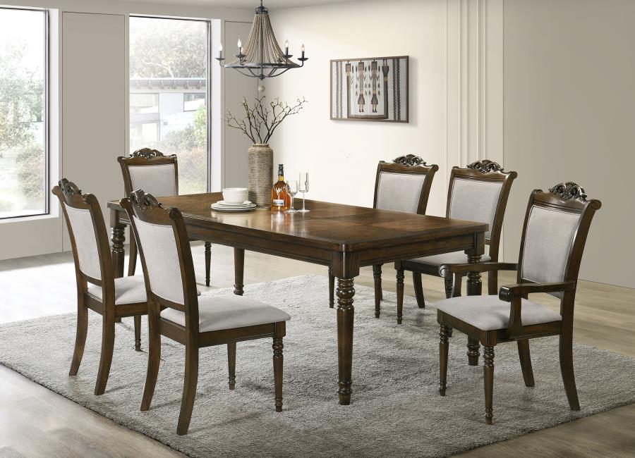 (image for) Willowbrook 7-piece Rectangular Dining Table Set Chestnut - Click Image to Close