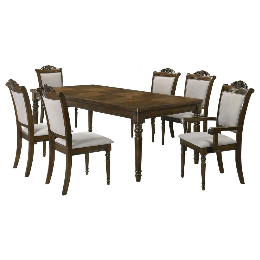 (image for) Willowbrook 7-piece Rectangular Dining Table Set Chestnut