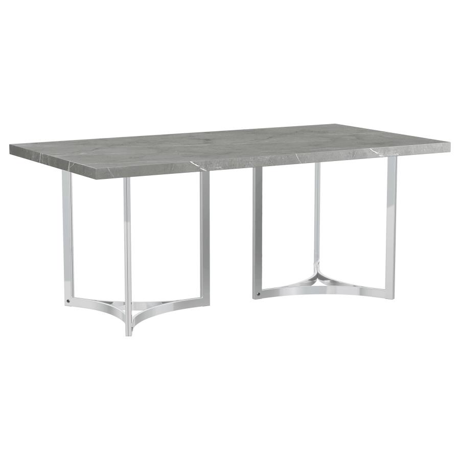 (image for) Sterling 72-inch Rectangular Dining Table Grey Faux Marble