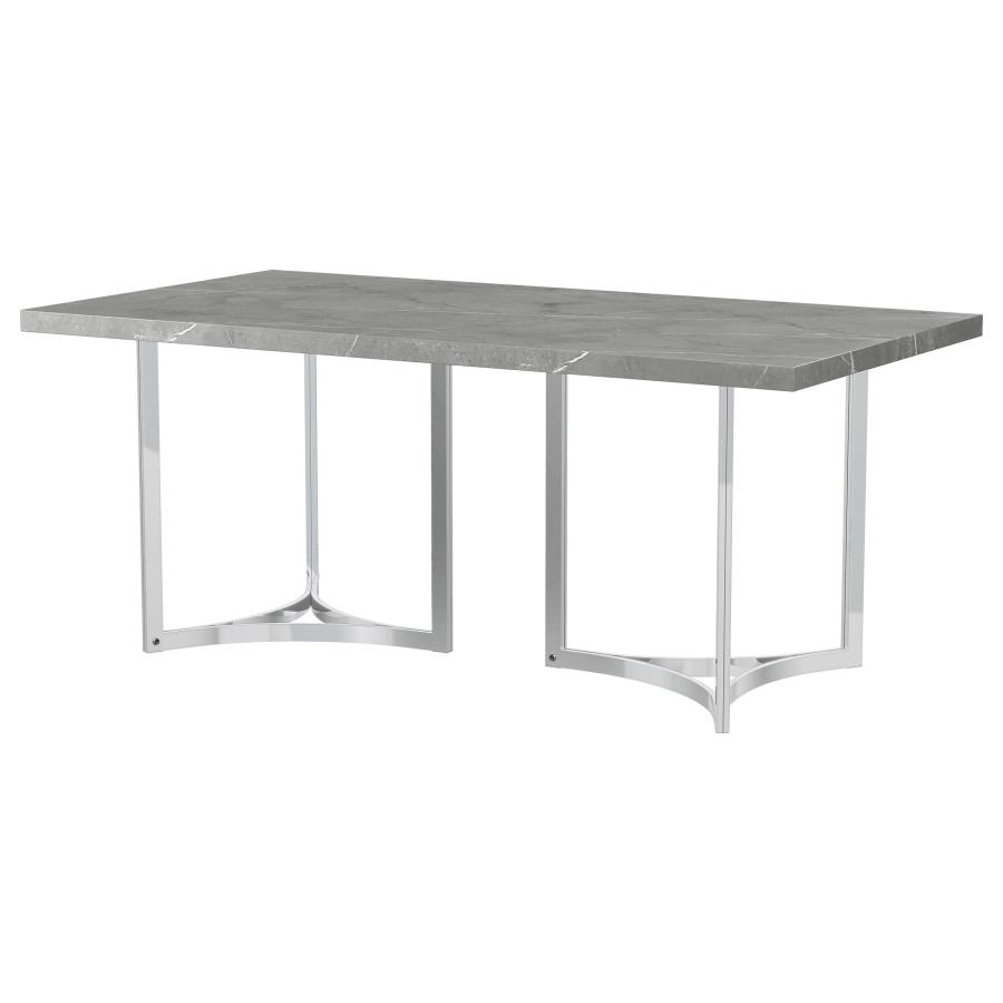 (image for) Sterling 72-inch Rectangular Dining Table Grey Faux Marble