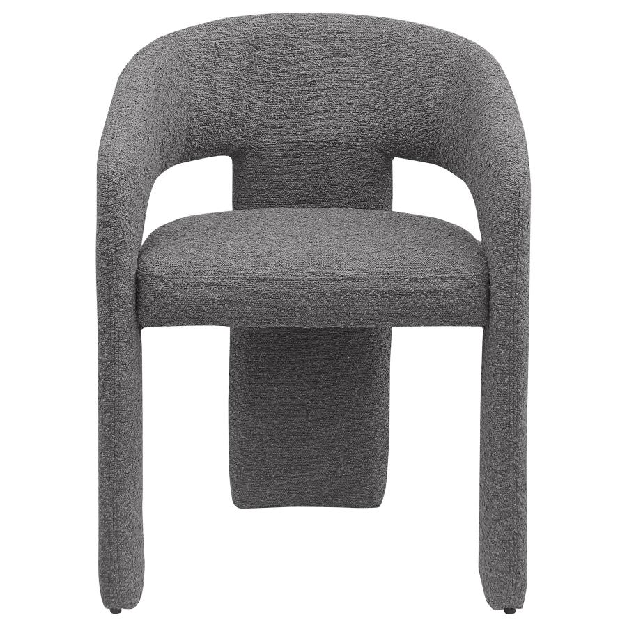 (image for) Eudora Boucle Upholstered Dining Arm Chair Grey