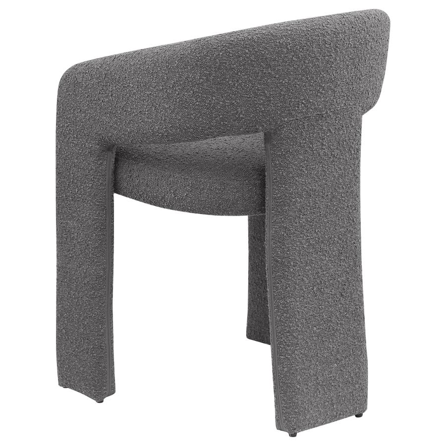 (image for) Eudora Boucle Upholstered Dining Arm Chair Grey